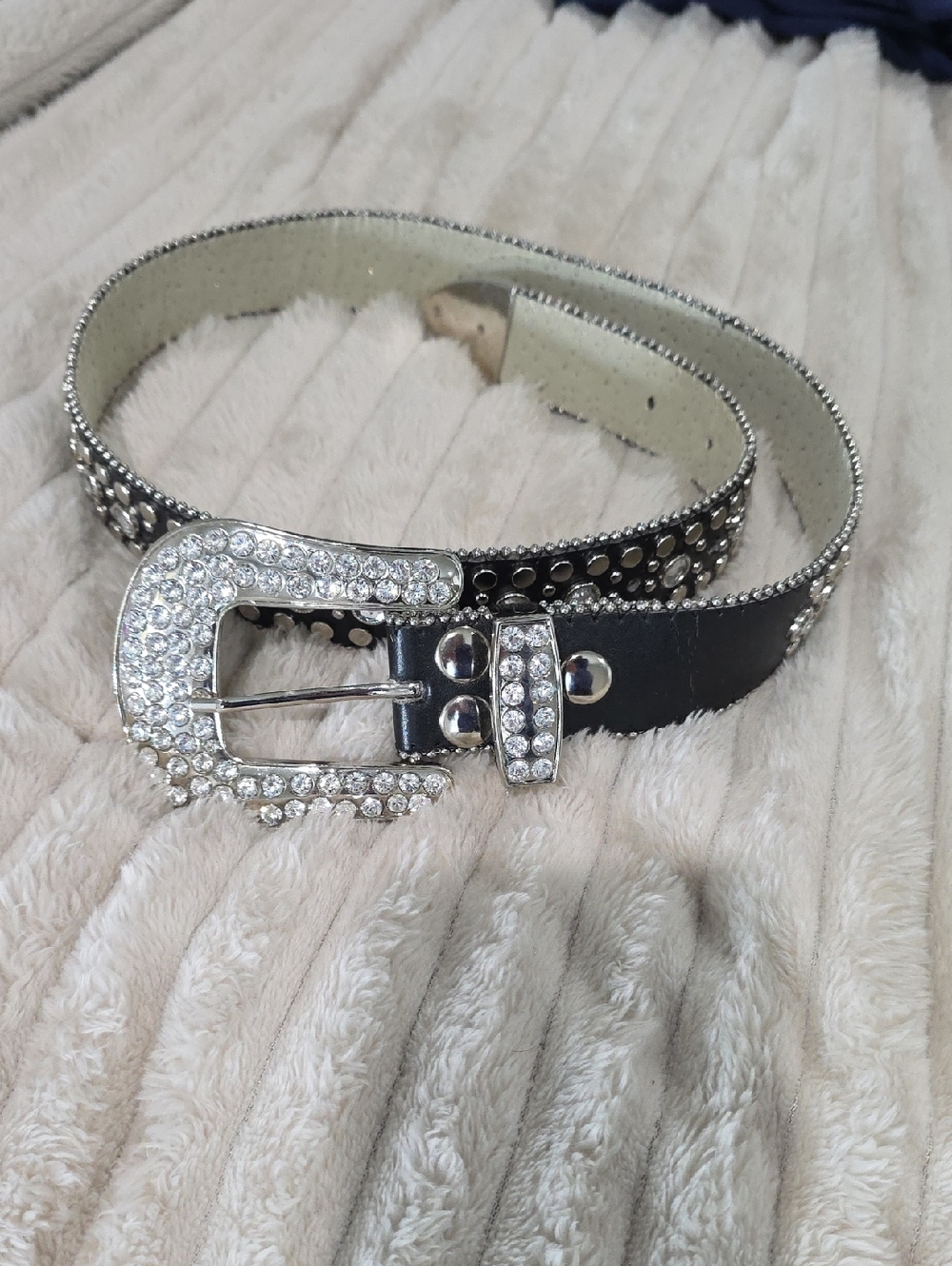 Black Rhinestone Women’s Western Belt